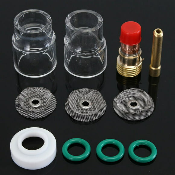 One‑Piece Molding Design Glass Torche Ring Gas Lens Collet Body Welding Easy to Replace for Glass Blowing for Soldering Faceuer Gas Lens Nozzle Kit 